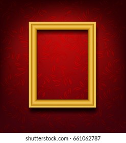 Gold Vintage Frame On Red Bokeh Stock Vector (Royalty Free) 1042116682