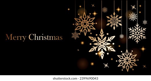 gold pictures with glitter on the theme of new year and Christmas. vector illustration