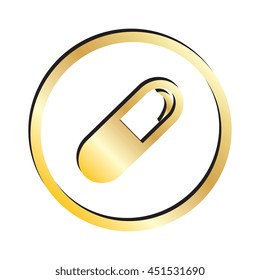 Gold Pill Icon