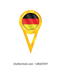 Gold pin with the national flag of Germany