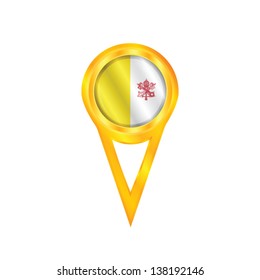 Gold pin with the national flag of Vatican