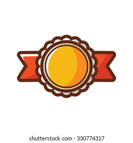 Gold Pin Vector Icon, Award Element