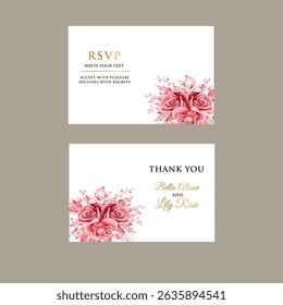 Gold pink invite wedding card design vector. Invitation design for wedding invitation card, , beauty flower Image frame,with black  art decoration. Water color frame design. vector illustration.