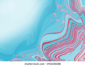 Gold pink marble design. A beautiful combination of pink, white marble and gold. Smooth transition.