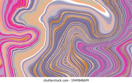 Gold pink marble design. Set of three marble backgrounds. A beautiful combination of pink marble and gold.