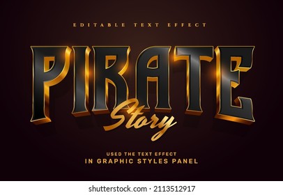 Gold Pirate Text Effect Template