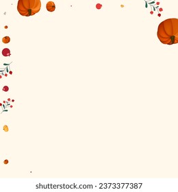 Gold Plant Background Beige Vector. Rowan Foliage. Orange Fall Texture. Floral Border. Burgundy Leaf Invitation Set.