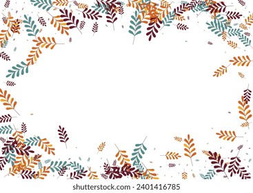 Goldpflanzenhintergrund, weißer Vektorgrafik. Leaf-Dekorationsdesign. Goldener Foliage. Braunes Blätterdekor. Natürliche Textur.