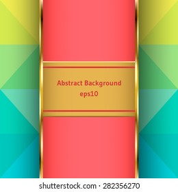 gold plate on an abstract background