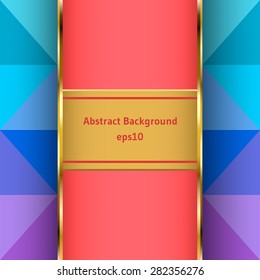 gold plate on an abstract background