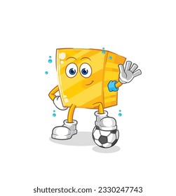 the gold playing soccer illustration. character vector