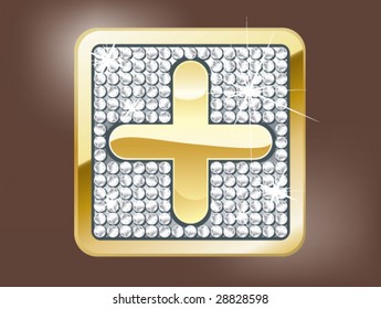 Gold plus button