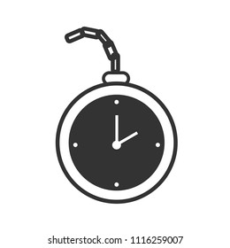 Gold Pocket Watch, Pocket Watch, Watch Icon, Watch Vector, Time Clock, Clock Icon, Clock Vector, Vector Isolated Illustration Background
