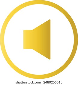 Gold Podcast Day icon on White Background. Isolated Vector Illustration in Flat Style.