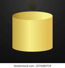 Gold podium circle 3d Empty stage, product platform background, Vector illustration
