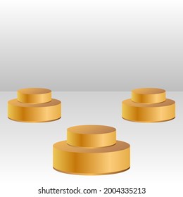 Gold podium mockup for product display