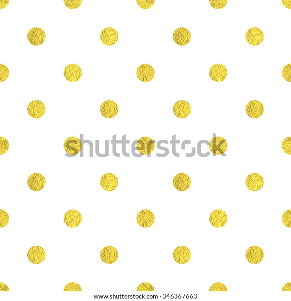 Gold Polka Dot Seamless Vector Pattern Stock Vector (Royalty Free) 346367663