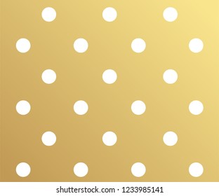 Gold polka dots pattern, colorful background - vector abstract background