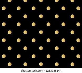 Gold polka dots pattern, colorful background - vector abstract background