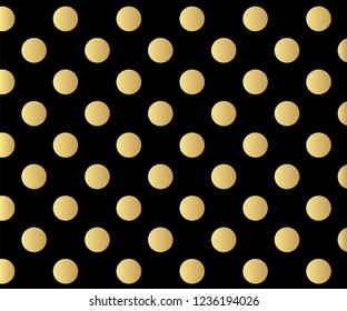 Gold polka dots pattern, colorful background - vector abstract background