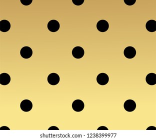 Gold polka dots pattern, colorful background - vector abstract background