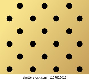 Gold polka dots pattern, colorful background - vector abstract background