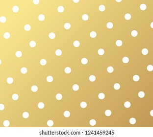 Gold polka dots pattern, colorful background - vector abstract background