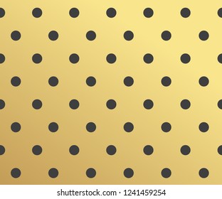 Gold polka dots pattern, colorful holiday background - vector abstract background