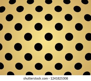 Gold polka dots pattern, colorful background - vector abstract background