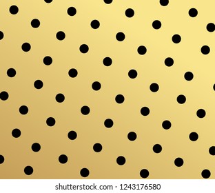 Gold polka dots pattern, colorful holiday background - vector abstract background