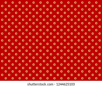 Gold polka dots pattern, colorful holiday background - vector abstract background