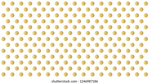 Gold polka dots pattern, colorful holiday background - vector abstract background