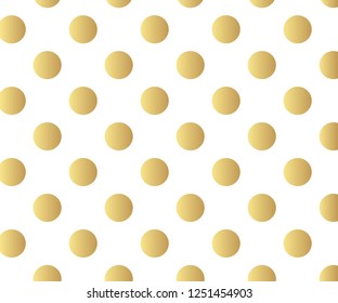 Gold polka dots pattern, colorful holiday background - vector abstract background