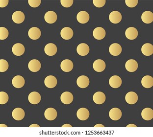 Gold polka dots pattern, colorful background - vector abstract background