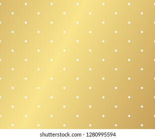 Gold polka dots pattern, colorful holiday background - vector abstract background