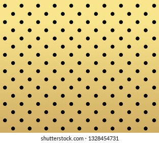 Gold polka dots pattern, colorful holiday background - vector abstract background