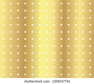 Gold polka dots pattern, colorful holiday background - vector abstract background