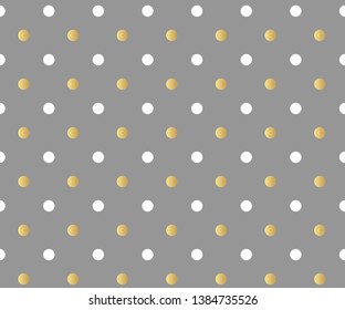 Gold polka dots pattern, colorful background - vector abstract background