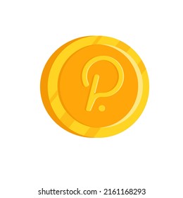 Pièce isolée de polkadot d'or. Illustration vectorielle