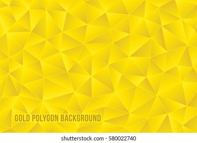 Gold polygon background. Vector geometric abstract pattern.