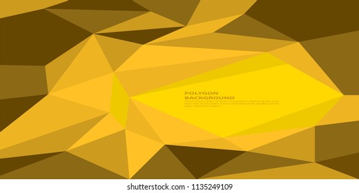 Gold Polygon Background. Vector illustration.