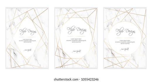 Gold polygonal frame. Gold geometric shapes. Diamond shape. Minimal template for creative designs, card, invitation, party, birthday, wedding, business.
