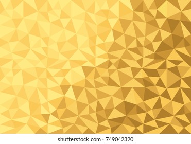 Gold polygonal mosaic background, Creative Design Templates. For product display and advertising. Vector illustration.