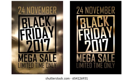 Gold poster Black Friday mega sale