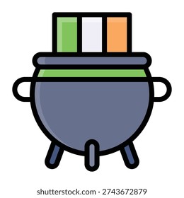 Gold Pot with Irish Flag