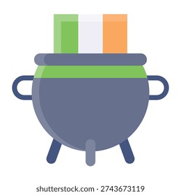 Gold Pot with Irish Flag