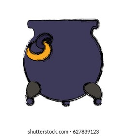 Gold pot isolated