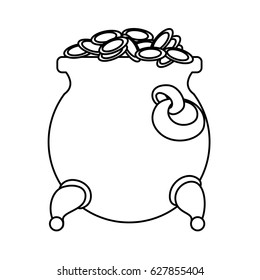 Gold pot isolated