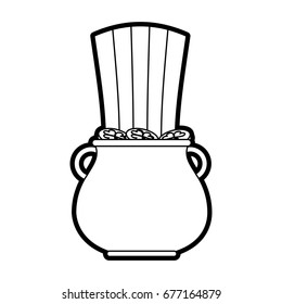gold pot vector illustration