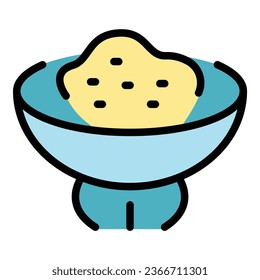 Gold powder icon outline vector. Golden game. Diamond miner color flat